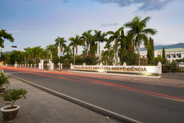 Fototapeta premium Traffic in Dili's Independece Square , East Timor