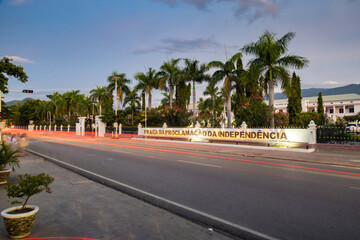 Fototapeta premium Traffic in Dili's Independece Square , East Timor