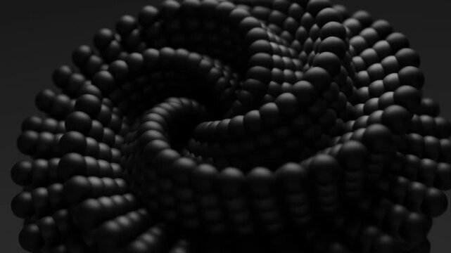 Abstract 3D Twisted Torus of Spheres looping animation