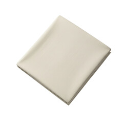 Fototapeta premium Folded Beige Cloth Isolated On A Transparent Background