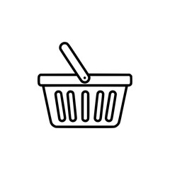 shopping basket icon isolated on white background