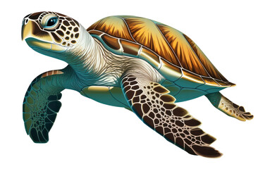 Fototapeta premium PNG Sea turtle reptile animal wildlife.
