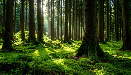 Obraz premium Sunlit Forest Floor