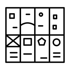 Crazy s vector line icon design 