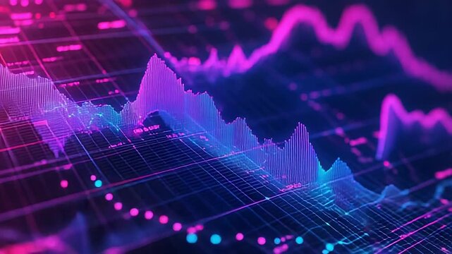 Financial chart showing economic trends and market fluctuations