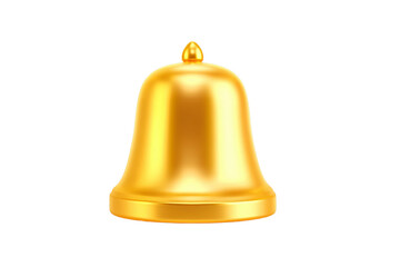 A gold bell with a gold top