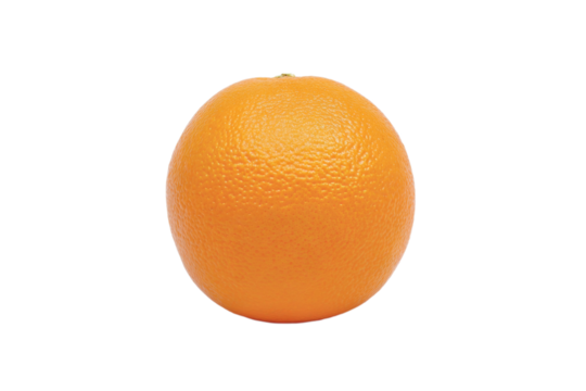 A large orange fruit with a stem