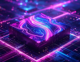 Abstract digital cube design