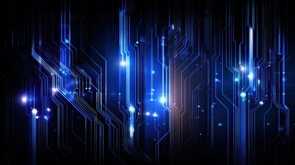 Abstract Futuristic Blue Technology Background
