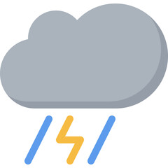 Thunderstorm and rain icon