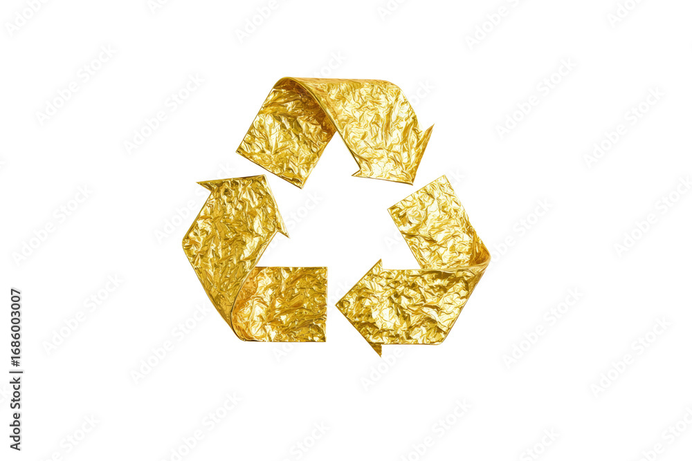 Poster a gold colored triangle with arrows pointing in different directions