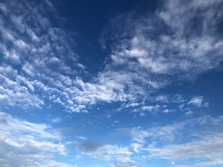 Beautiful blue sky and clouds natural background.