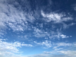 Beautiful blue sky and clouds natural background.
