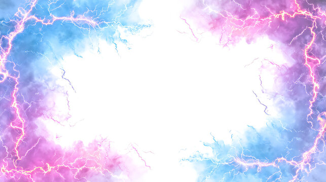 Vibrant abstract background with lightning effects in pink and blue hues, creating a dynamic atmosphere