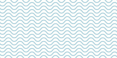 Seamless Wave Pattern, Hand drawn water sea vector background. Wavy beach print, curly grunge paint lines,