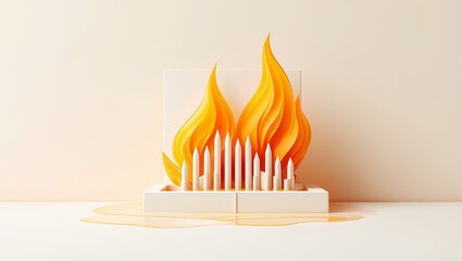 Abstract Fire and Arrows Composition - Creative Symbolism