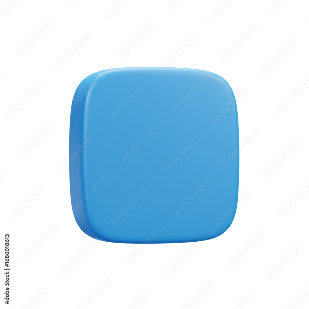 Poster a smooth, rounded, three-dimensional, light blue shape with soft edges, perfect for digital design a