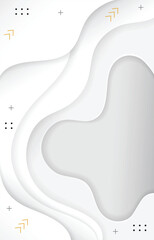 Paper Cut Abstract White Background