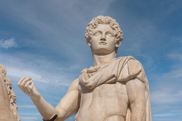 Fototapeta premium Statue of the late Roman Imperial Dioscuri, Piazza del Campidoglio, Rome, Italy