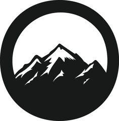 mountain sign vector illustration