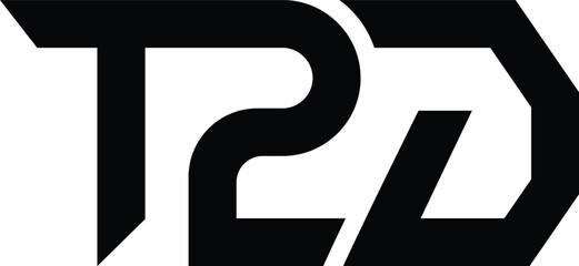 Obraz premium t2d logo design