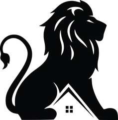 real estate lion logo design	
