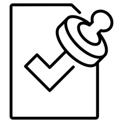 Approved Document Line Icon