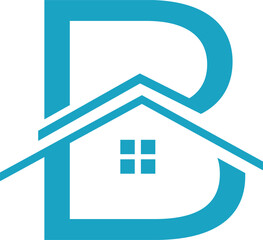 b real estate logo design