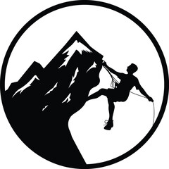 black silhouette of a man on a snowboard