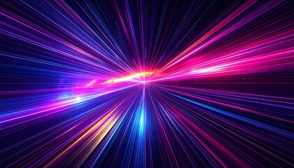 Abstract radial neon lights
