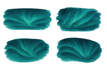 Northern lights watercolor clipart glowing with ethereal colors, illuminating transparent background with celestial landscape elements