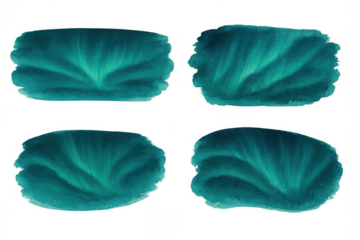 Northern lights watercolor clipart glowing with ethereal colors, illuminating transparent background with celestial landscape elements