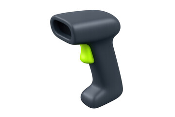 3d barcode scanner with transparent background for easy compositing