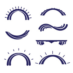 Naklejka premium Decorative design elements in a minimalistic style for creative graphic design projects