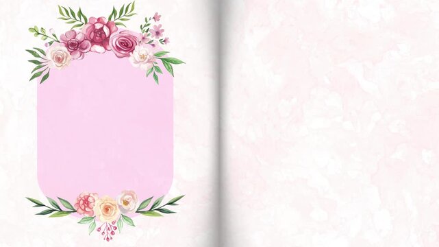 Floral wedding invitation template with wax seal.