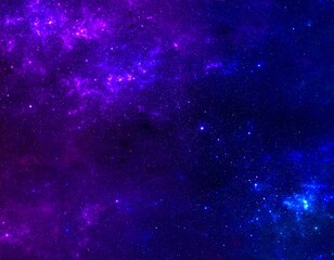 Naklejka premium Vibrant cosmic nebula, starry expanse