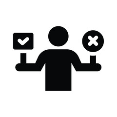  decision making glyph icon illustration vector graphic.eps