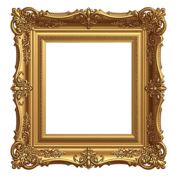 An ornate, vintage gold frame, perfect for an antique picture or decoration