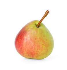 One whole ripe pear isolated on white
