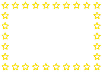 手描きのクレヨン素材　背景　フレーム