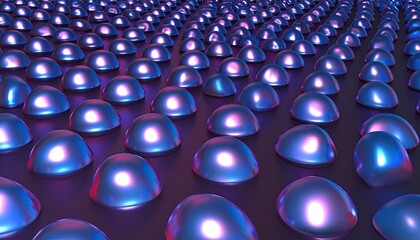 Seamless Chrome Jelly Blobs: Purple Blue Pink Gradient Reflective Metallic Background