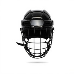 Black Ice Hockey Helmet with Cage - Studio Shot
