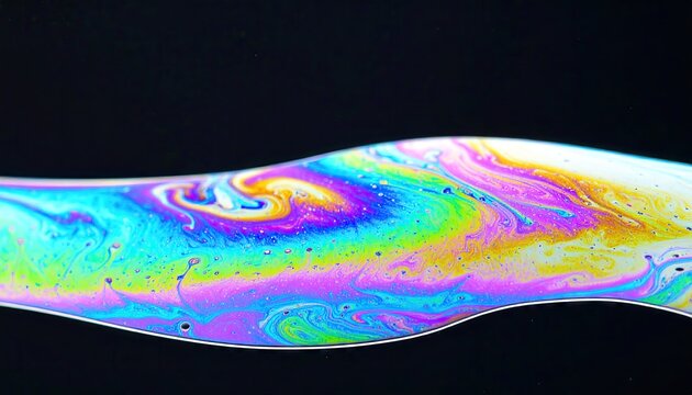 Vibrant Rainbow Soap Film Interference Pattern