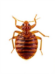 Close-up of a Bed Bug on White Background