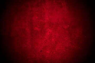 Fototapeta premium Old wall texture cement black red background abstract dark color design are light with white gradient background.