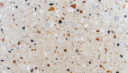 Beige Terrazzo Texture Background with Speckled Pattern
