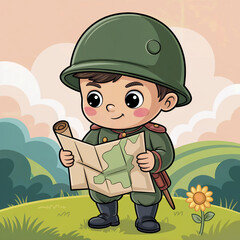 vector illustration of a cartoon farmer