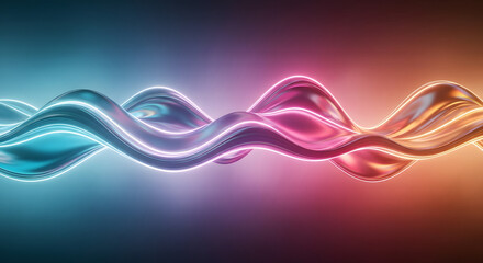 Abstract colorful wave with smooth gradient, modern design element.