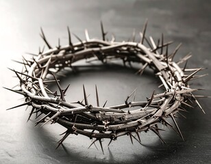 Fototapeta premium Crown of thorns on dark surface