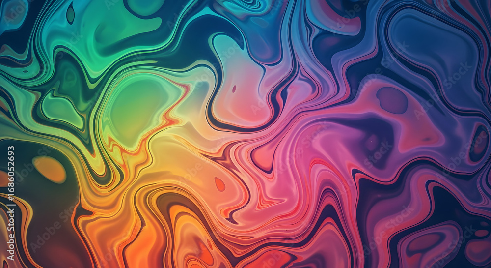 Poster abstract colorful fluid art background with swirling patterns and vibrant hues.